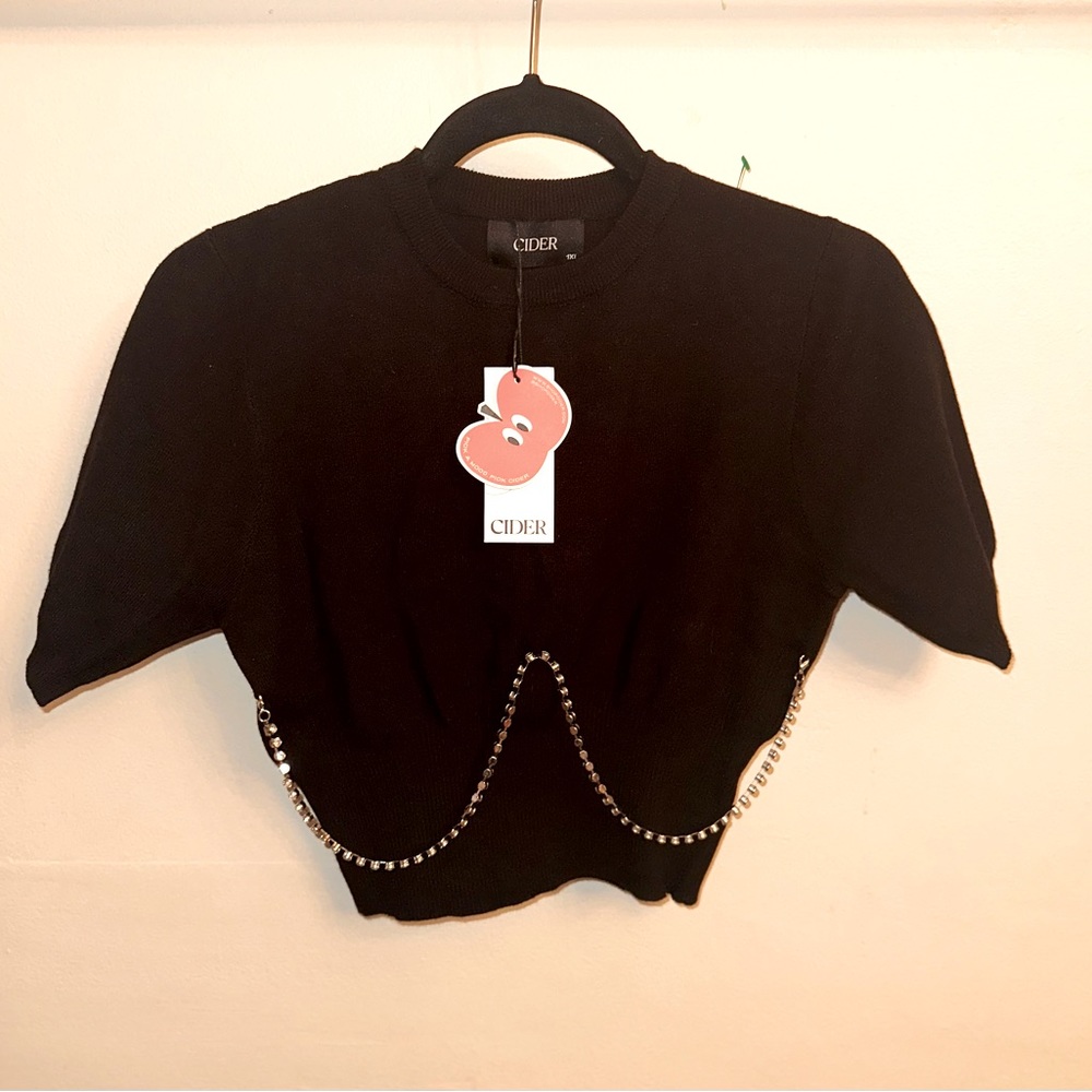 Cider brand. Embellished black top in xl brand new.